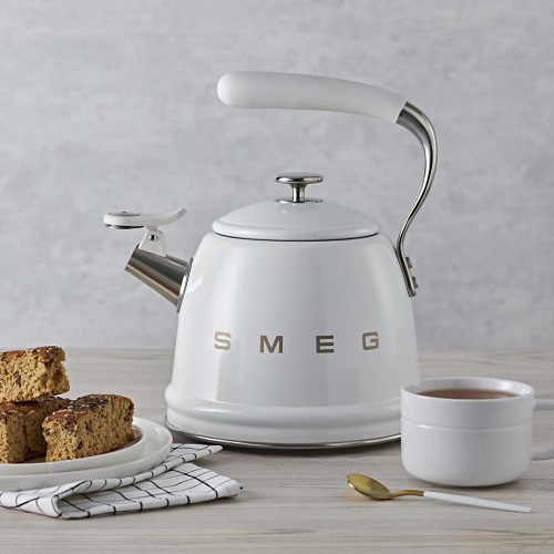 Tea Kettle Price Of Smeg Kettle Smeg Retro Whistling Kettle White - Main Image